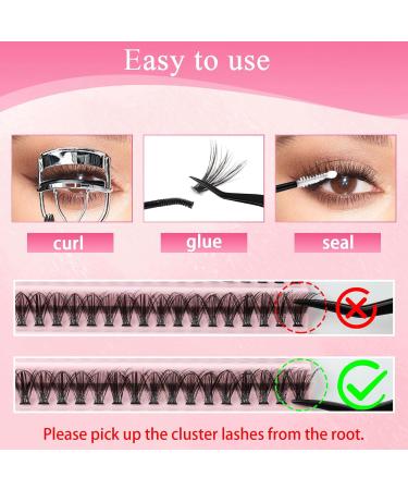 Poiuyoiu 30D & 40D Lash Extension Set - Mixed 8-16mm Cluster Lashes with Bond & Seal Glue | High-Quality 0.07 D Curl Fake Eyelashes - Buy Online on GoSupps.com