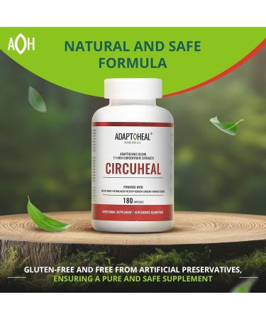 ADAPTOHEAL Blood Pressure Support Supplement with Astragulus Ginkgo Biloba Rhodiola Rosea Reishi Mushroom (180 Capsules) 180 Count (Pack of 1) - Buy Online on GoSupps.com