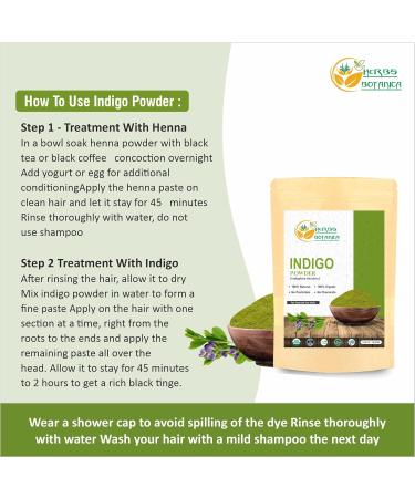 Herbs Botanica Indigo Powder for Hair | 100% Natural Indigofera Tinctoria | Organic Black Hair Dye (150g - Buy Online on GoSupps.com