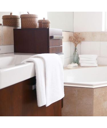 Zollner 10 Set Hotel Quality White Towels - 50x100 cm Strong & Soft Shower Towels with Hanger - Washable up to 95 C - Ideal for Home & Travel - Buy Online on GoSupps.com