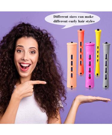 Starze Perm Rods Set: Cold Wave Rods for Natural Hair, Hair Roller Curler for Long Hair - Orange White Beige Purple - DIY Curly Hair Tools - Buy Online on GoSupps.com