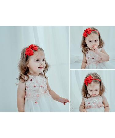 SHEMAY Fashion Red Grosgrain Ribbon Hair Bows & Headbands for Toddlers Girls Kids - One Size - Buy Online on GoSupps.com