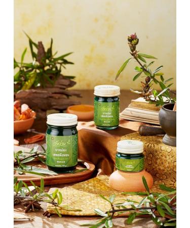 Thai Green Balm Set of 3 Jars | All-Natural Herbal Balm | 30g each - Saled Pangpon - Buy Online on GoSupps.com
