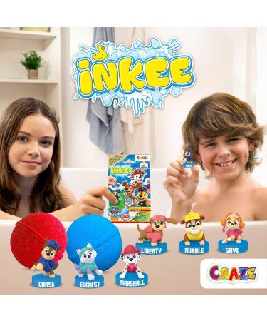INKEE Surprise Paw Patrol Bath Bomb with Surprise 80g with Paw Patrol Stamp Cola Gum Scent Foam Effect - Buy Online on GoSupps.com