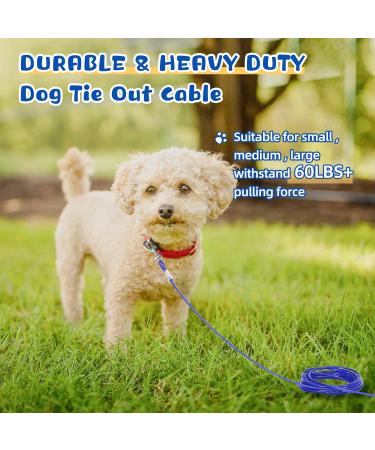 Buy Durable 6m Exclusion Cable for Small Dogs Lightweight & Robust Dog Leash for Courtyard & Camping (Up to 15.9kg / 35lbs) - Perfect for Safe Outdoor Play - Buy Online on GoSupps.com