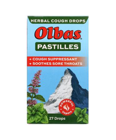 Olbas Therapeutic Pastilles Herbal Cough Drops Maximum Strength 27 Drops