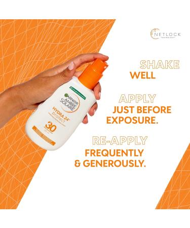 Garnier Ambre Solaire Ultra-Hydrating Sun Cream Spray SPF30 200ml - Buy Online on GoSupps.com