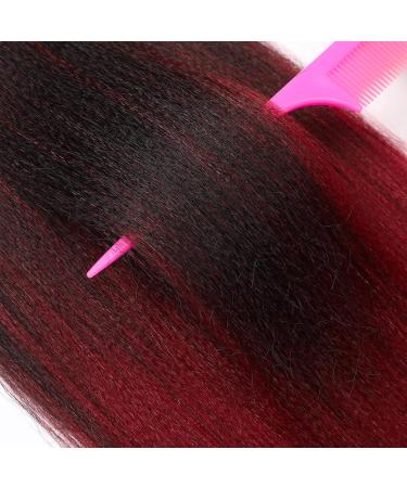 Xusuperb 30 Pre-Stretched Ombre Red Braiding Hair - Knotless Soft Yaki Extensions (6 Pack) - T1B/900 Hair - Buy Online on GoSupps.com