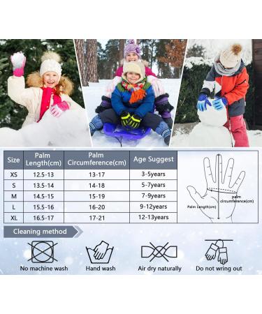 Buy Homord Waterproof Ski Gloves for Kids | Warm & Breathable Winter Gloves for Boys & Girls (3-14 Years) - Size XL (12-14 Years) - Buy Online on GoSupps.com