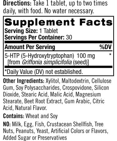 Natrol 5-HTP Fast Dissolve Tablets - Promotes Calm & Positive Mood - Drug-Free & Maximum Strength - Wild Berry Flavor - Buy Online on GoSupps.com