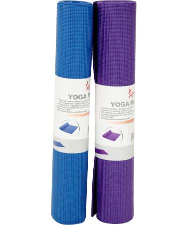 Sunny Health & Fitness Non-Slip Yoga Mat - 68x24 Blue - Buy Online on GoSupps.com