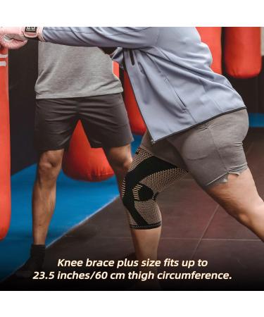 JIUFENTIAN Copper Knee Support - Compression Knee Brace for Arthritis Pain Relief, Meniscus Injury Recovery - 4XL Tan - Buy Online on GoSupps.com