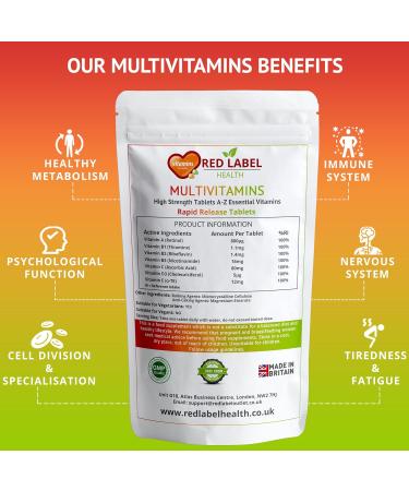 Multivitamin Tablets for Men & Women 120 Tablets 4 Months Supply A-Z Essential High Strength Multi Vitamin Supplement Immune Support & Daily Wellbeing Vegetarian Multivitamins One a Day 1 count (Pack of 120) - Buy Online on GoSupps.com