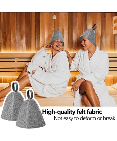 VBXPOU 2-Piece Felt Sauna Hat & Shower Cap for Men & Women - Premium Sauna Accessories - Buy Online on GoSupps.com