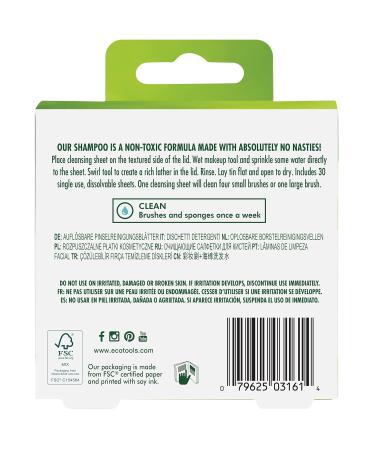 EcoTools Professional Makeup Brush Cleaner & Beauty Blender Dissolving Sheets | Plastic-Free Travel Size | 30 Sheets | Cruelty-Free & Vegan - Buy Online on GoSupps.com