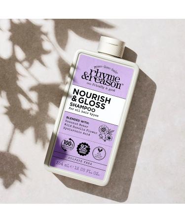Rhyme & Reason Nourish & Gloss Shampoo & Conditioner Set - 13 Fl. Oz. Each | Vegan Cruelty-Free All Hair Types | International Shipping Available - Buy Online on GoSupps.com