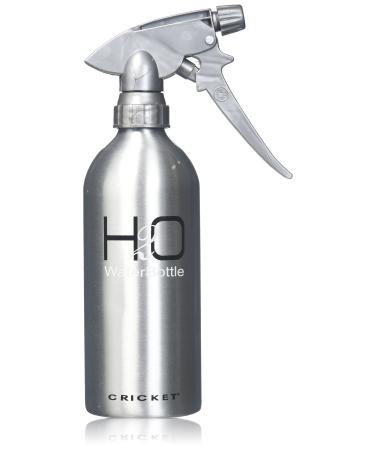 Cricket H2O Water Spray Bottle for Hair Mist Salon Style Spray Bottles Metal Aluminum  Hairstylist Barber Styling Supplies and Accessories  14 oz  Silver