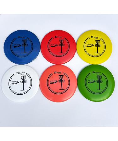Donglai Disc Golf Starter Set - 2 Drivers, 2 Mid-Range, 2 Putters, Marker, Towel - Buy Online on GoSupps.com