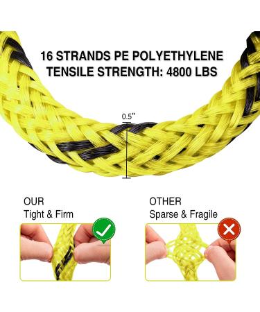 16ft Heavy Duty Boat Tow Harness Tubing Rope with Quick Connector for 4 Rider Towable Tube & Jet Ski - Buy Online on GoSupps.com