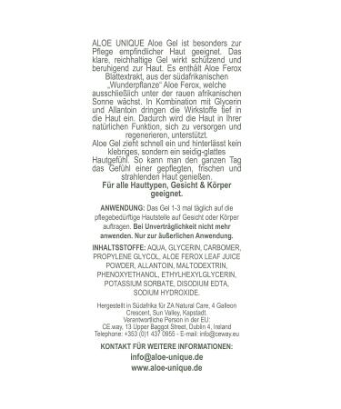 Aloe Gel with Aloe Ferox - Natural Vegan Skin Care for Face & Body | 100% Paraben Perfume Free Cruelty-Free - 75ml - Buy Online on GoSupps.com