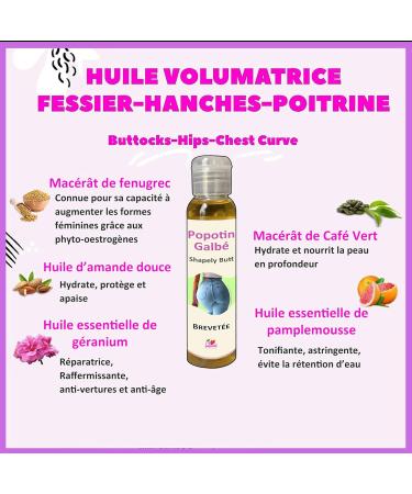 100% Natural Patented Buttocks Hip Volume Oil - I Love My Popotin-100ml - Buy Online on GoSupps.com