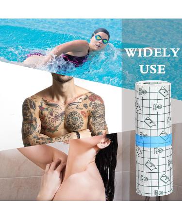 Transparent Stretch Adhesive Bandage 4x10.94 Yd - Waterproof Clear Film Dressing for Tattoos, Swimming, and Showering - Buy Online on GoSupps.com