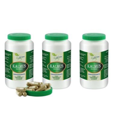 Vita Ideal Vegan Kalmus Wurzel 3x 360 capsules - Acorus calamus - Tgesation 800mg Kalmus root powder ground.Plant natural and without additives original from vitalideal.