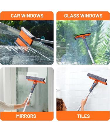 Eazer Professional 2-in-1 Window Squeegee with Extension Pole | Multi-Use Window Cleaner Tool for Window Washing | Multiple Angles for Effective Window Cleaning - Buy Online on GoSupps.com
