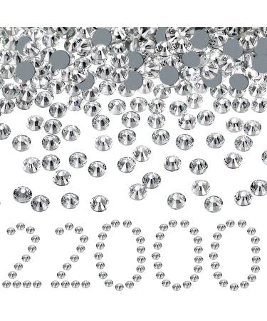 22000 Pcs Crystal Hotfix Rhinestone Large Quantity Flat Back Crystals Nail Gems Round Glass Rhinestones Flatback Hot Fix Crystals Gem Stones for DIY Crafts Clothes Shoes Supplies (SS10  Clear) - Buy Online on GoSupps.com