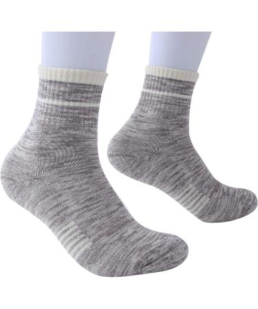 Puqik Multi Performance Cushion Walking Socks - Beige/Grey/Black, Size 10.5-13 | Ideal for Outdoor Camping, Hiking, and Trekking - Buy Online on GoSupps.com