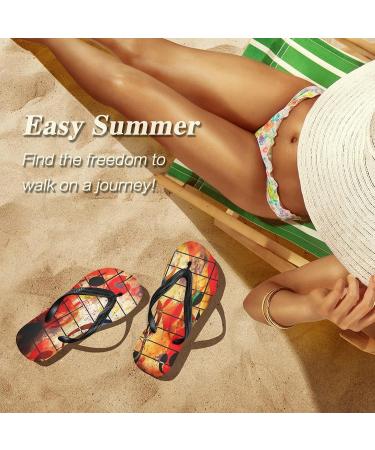 Mnsruu Beautiful Musical Note Love Vintage Flip Flops - Stylish Home Slippers & Travel Sandals for Men & Women - Buy Online on GoSupps.com