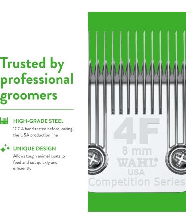 Wahl Competition #4F Blade Set - Interchangeable 8mm Blades for Precision Grooming | International Shipping Available - Buy Online on GoSupps.com