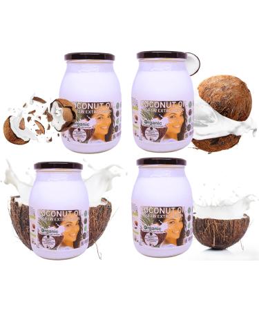 Nativilis Organic Coconut Oil 1L (Cocos Nucifera) - Extra Virgin Raw Cold Pressed Pro Derma Moisturizer Skin Hair Vegan 100% Natural Ethically Sourced Copaiba Properties 1000ml Glass Jar (1L) - Buy Online on GoSupps.com