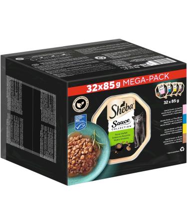 Sheba Sauce Collection Wet Cat Food in Bowl Fine Variety (MSC) Multipack 32x85g Fine Variety (MSC) 2.72 kg (1 pack) - Buy Online on GoSupps.com