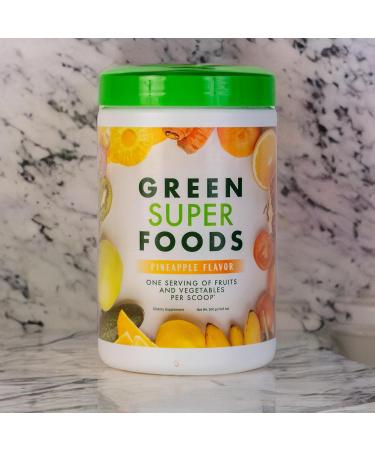 Green Superfoods | Fruits & Vegetables Supplements | Natural Energy Supplements | Vitamins & Minerals | Spinach Spirulina Beetroot Mango Wheatgrass Green Tea | 100% Non-GMO (300g) - Buy Online on GoSupps.com