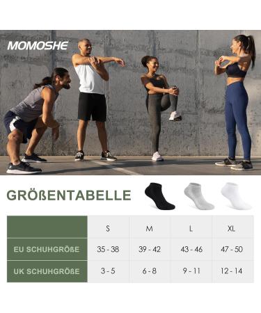 Momoshe 10 Pairs Breathable Sneakers Socks for Men & Women | Cotton Sports & Running Half Socks | Unisex 39-42 | 5 White + 5 Gray - Buy Online on GoSupps.com