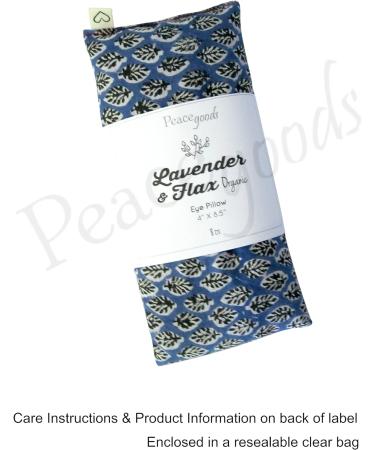 Peacegoods Lavender Eye Pillows (Pack of 4) | Scented Flax Weighted | Made in USA | Yoga Relaxation, Headache Relief | Block Print Cotton Bulk | Leaf Blue Yellow Pink Green - Buy Online on GoSupps.com
