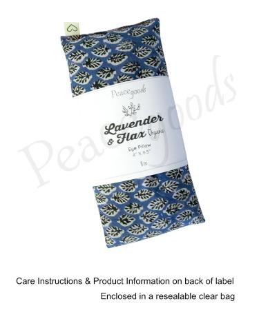 Scented Lavender Flax Seed Eye Pillow - 4 x 8.5 inches - Soft Cotton - Calming Green Moss Color - Buy Online on GoSupps.com