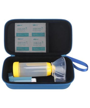 Elonbo Carrying Case for Asthma Inhaler, Inhaler Spacer for Kids and Adults, Masks, Inhaler Holder Asthma Travel Organize Bag, Extra Mesh Pocket Fits Medication and Other Essentials, Blue, CASE ONLY - Buy Online on GoSupps.com