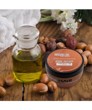 Argan Oil Hair Mask - Deep Conditioning Treatment for Dry, Damaged Hair with Jojoba, Aloe Vera, Collagen & Keratin - Buy Online on GoSupps.com