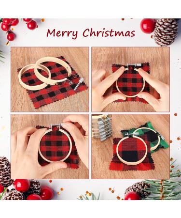 Caydo 10 Pieces 2.2 Inch Mini Embroidery Hoops - Adjustable Bamboo Circle Cross Stitch Hoop Rings for Art Craft and Christmas Decoration - Buy Online on GoSupps.com