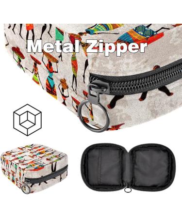 Shop Beautiful Retro African Women's Napkin Storage Bag | Portable Menstrual Cup & Bandage Holder for First Period - Buy Online on GoSupps.com