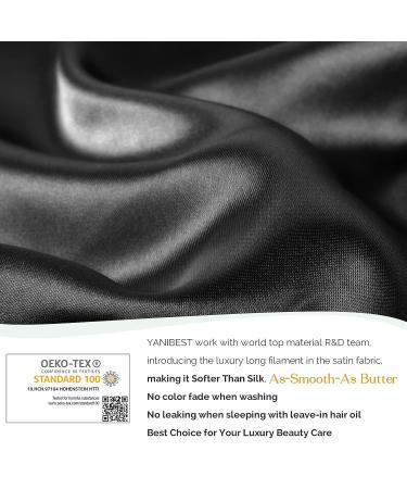 YANIBEST Silk Bonnet for Sleeping | Braid Bonnet for Long Hair | Tie Band Bonnet for Black Women | Curly Hair Locs | Large Black - Buy Online on GoSupps.com