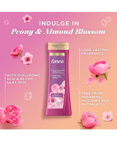 Caress Moisturizing Peony & Almond Blossom Body Wash For Fresh Smooth Skin Body Soap To Soothe & Unwind 20 fl oz Pack of 4 - Buy Online on GoSupps.com