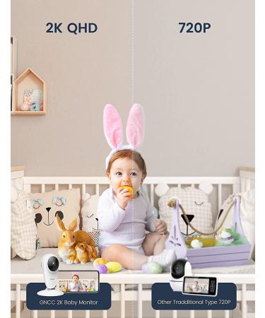 2K Baby Monitor with Camera, Night Vision, Two Way Audio | WiFi Control, Alexa Compatible, SD&Cloud Storage - GNCC C1Pro C1Pro-2K - Buy Online on GoSupps.com