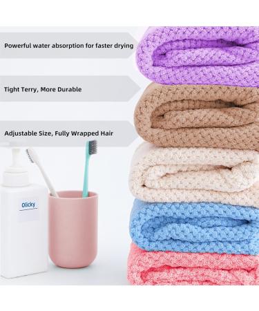 Buy Brown Microfiber Hair Turban Towel with Button | Perfect for Long Hair | Fast International Shipping - Buy Online on GoSupps.com