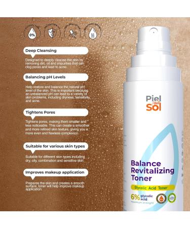 Piel del Sol Target Treatment Set: Toner and Cream. pH Balancing Fragrance-Free Alcohol-Free Intensive Hydration with Natural Antioxidants Benzoyl Peroxide Acne Cream - Buy Online on GoSupps.com