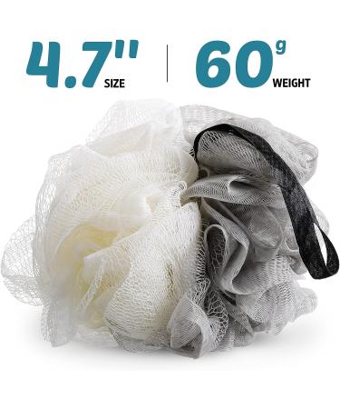 30-Piece Bath Sponge Shower Loofahs Bulk - Mesh Body Scrubber Sponge Balls for Men and Women - Stitching Color - Buy Online on GoSupps.com