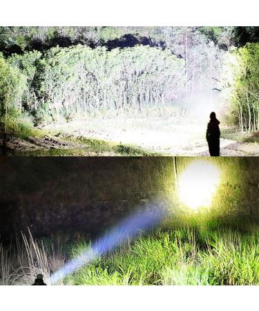 BERCOL Rechargeable LED Flashlight | 100000 Lumens Super Bright | Waterproof and 5 Modes | Ideal for Emergencies and Hiking | Black - Buy Online on GoSupps.com