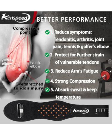 Elbow Brace for Tendonitis & Tennis Elbow Relief - Adjustable Support Strap for Men & Women with Removable Pad - Buy Online on GoSupps.com